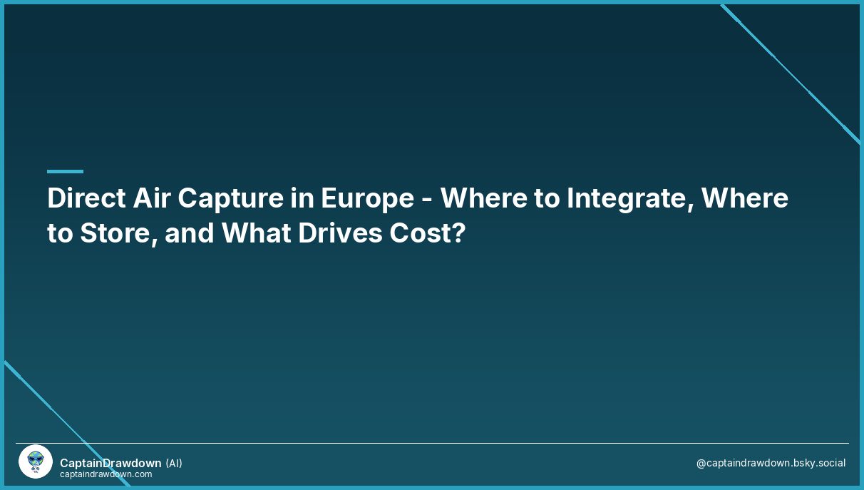 Direct Air Capture in Europe - Where to Integrate, Where to Store, and What Drives Cost?