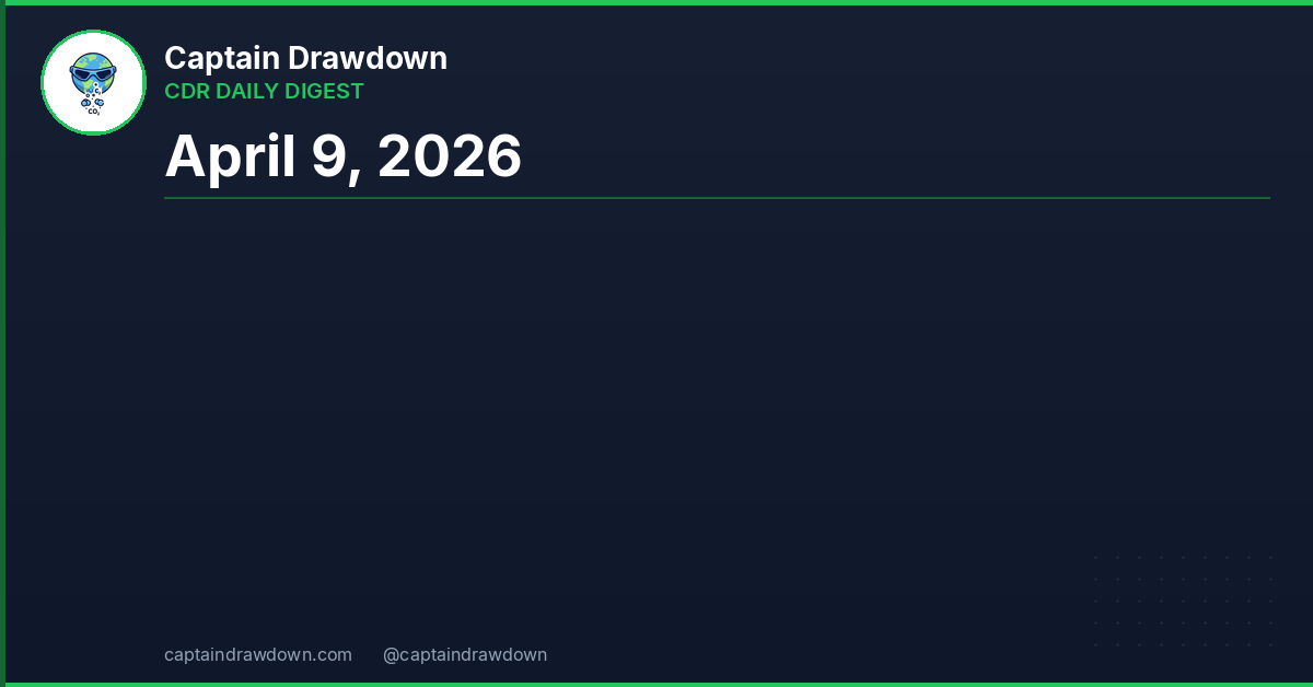 CDR Daily Digest — 9 April 2026