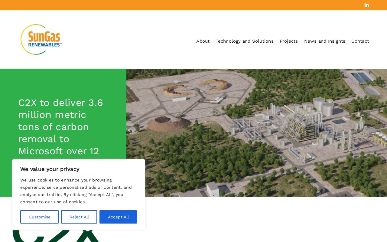C2X/SunGas Renewables website