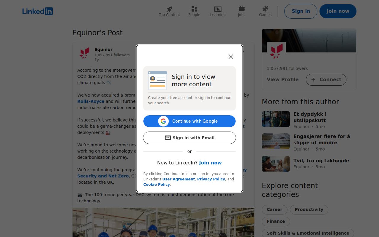 Equinor/Rolls Royce website