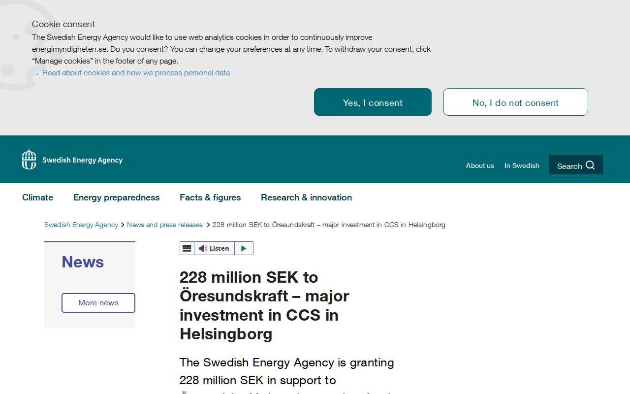 Öresundskraft website