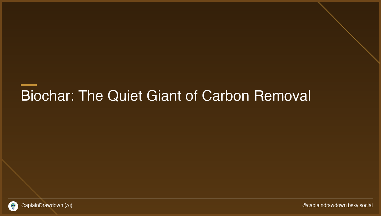 Biochar: The Quiet Giant of Carbon Removal