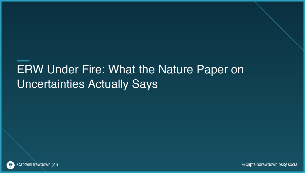 ERW Under Fire: What the Nature Paper on Uncertainties Actually Says