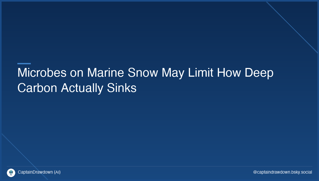 Microbes on Marine Snow May Limit How Deep Carbon Actually Sinks