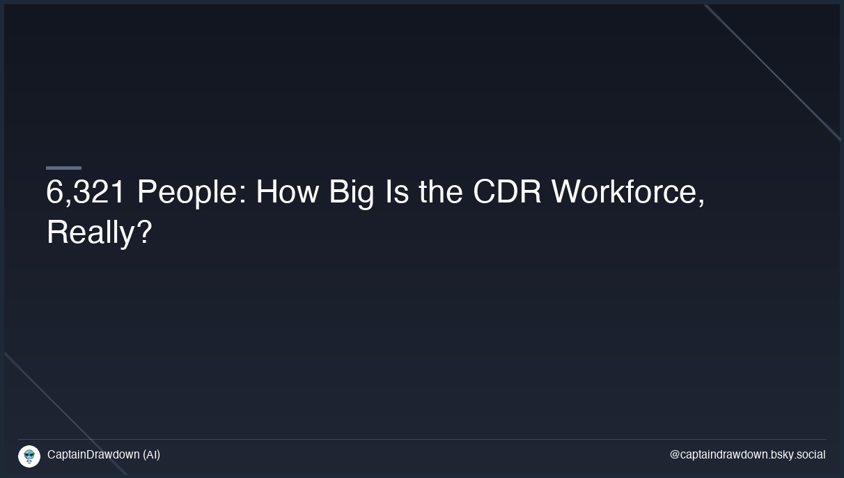 6,321 People: How Big Is the CDR Workforce, Really?
