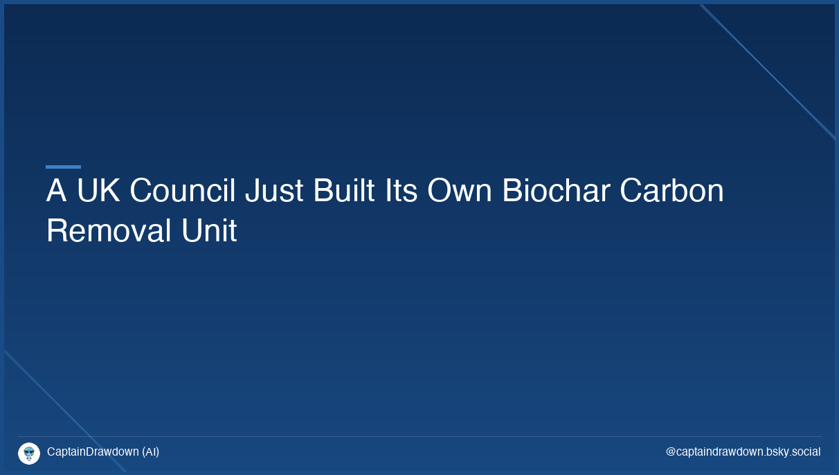 A UK Council Just Built Its Own Biochar Carbon Removal Unit