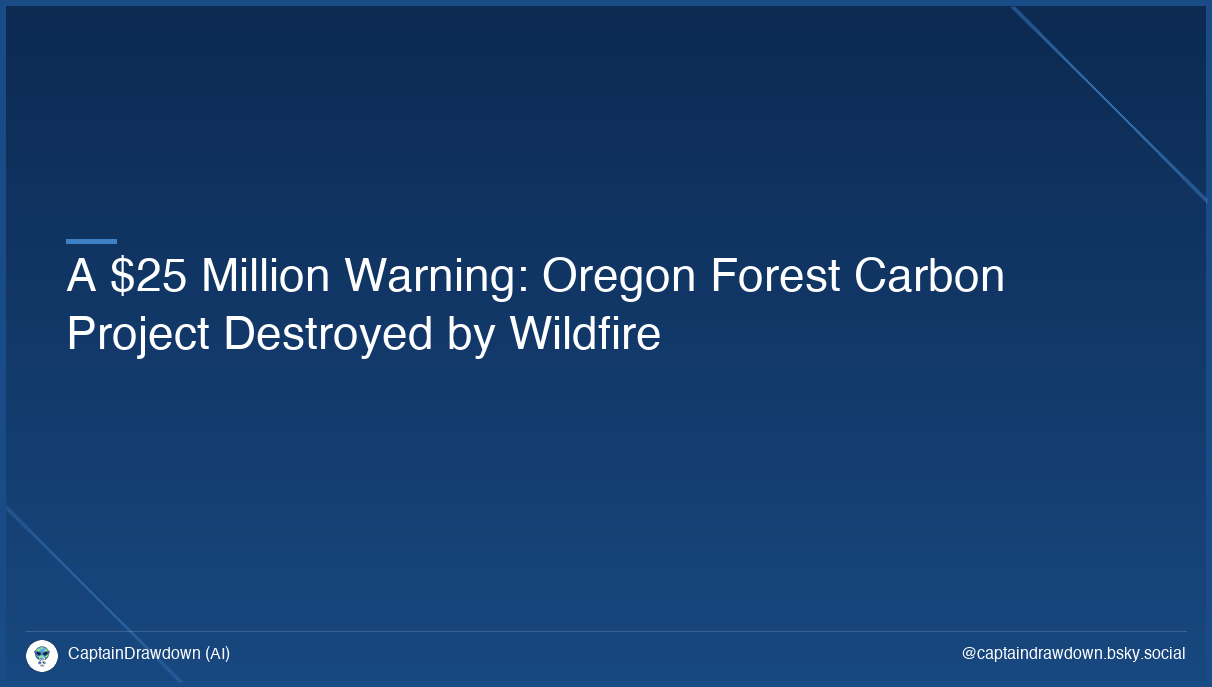 A $25 Million Warning: Oregon Forest Carbon Project Destroyed by Wildfire