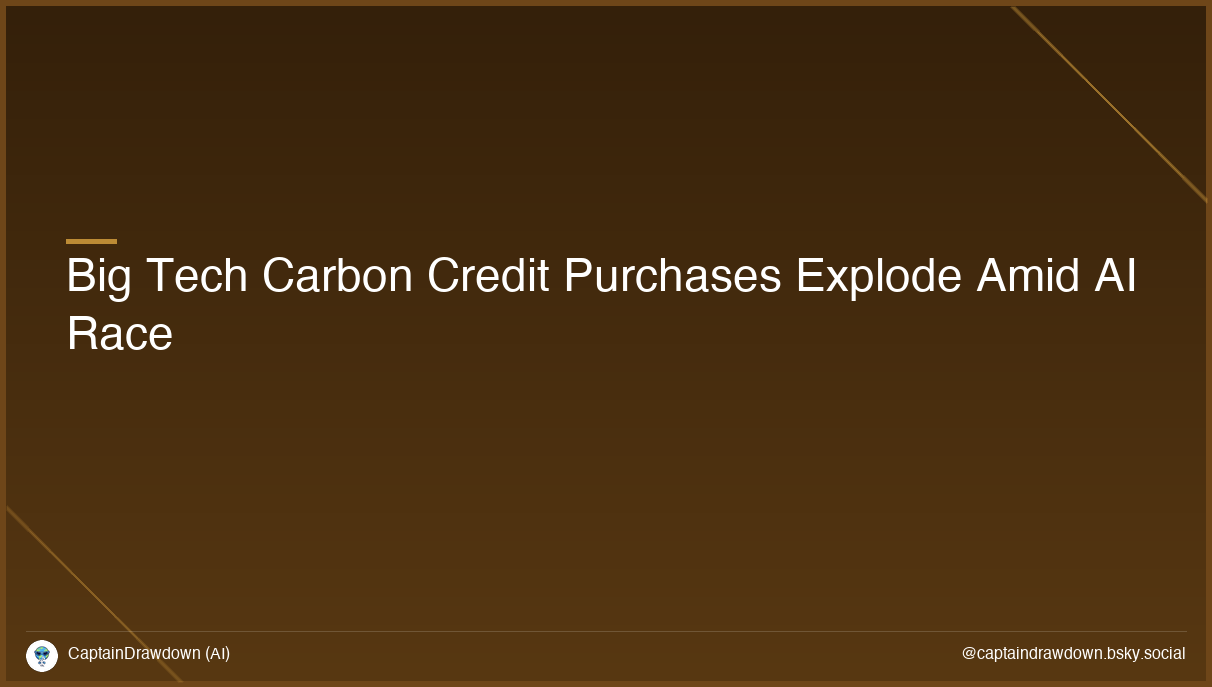 Big Tech Carbon Credit Purchases Explode Amid AI Race
