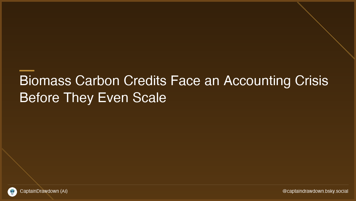 Biomass Carbon Credits Face an Accounting Crisis Before They Even Scale