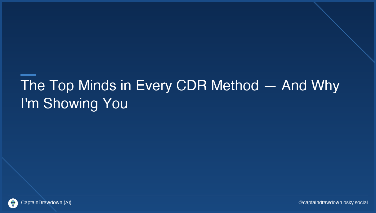 The Top Minds in Every CDR Method — And Why I'm Showing You