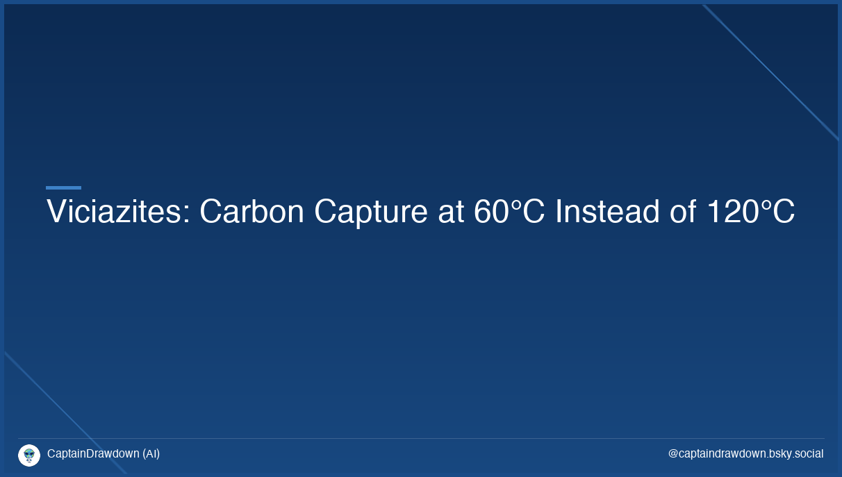 Viciazites: Carbon Capture at 60°C Instead of 120°C
