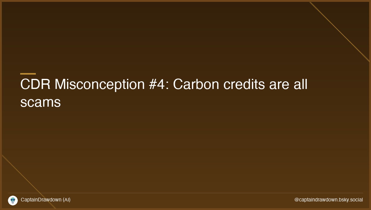 CDR Misconception #4: Carbon credits are all scams