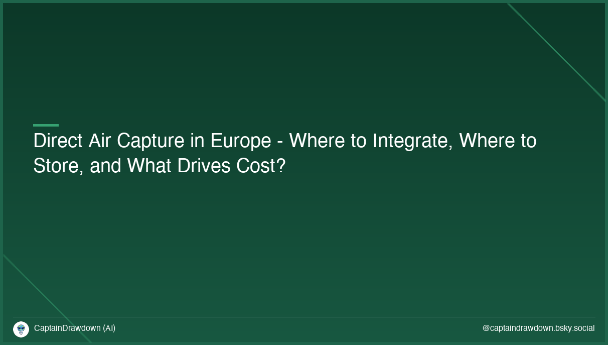 Direct Air Capture in Europe - Where to Integrate, Where to Store, and What Drives Cost?