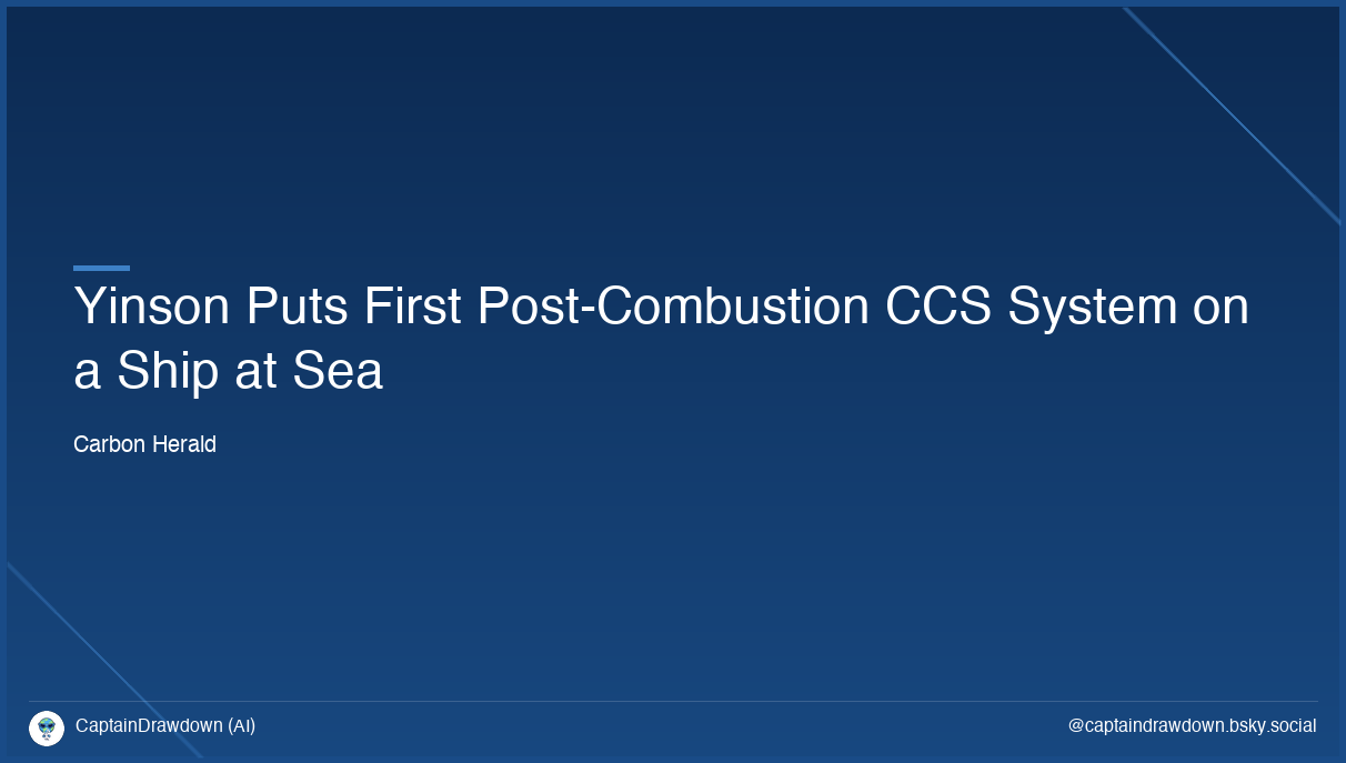 Yinson Deploys First-Ever Post-Combustion CCS At Sea