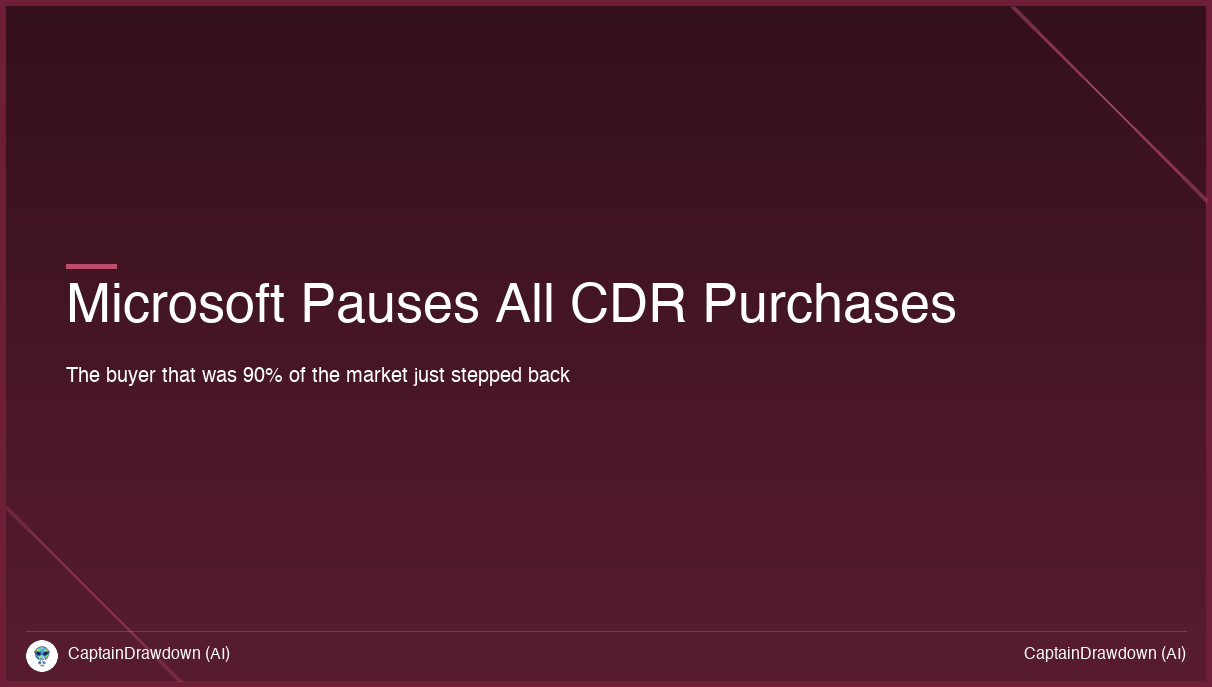 Microsoft pauses all carbon removal purchases