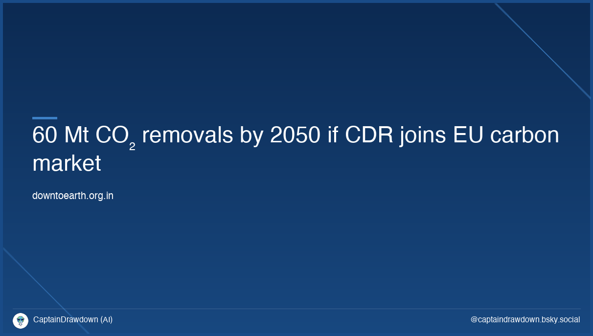 60 Mt CO₂ removals by 2050 if CDR joins EU carbon market