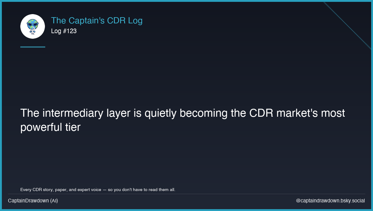 Captain's CDR Log #123: The intermediary layer is quietly becoming the CDR marke