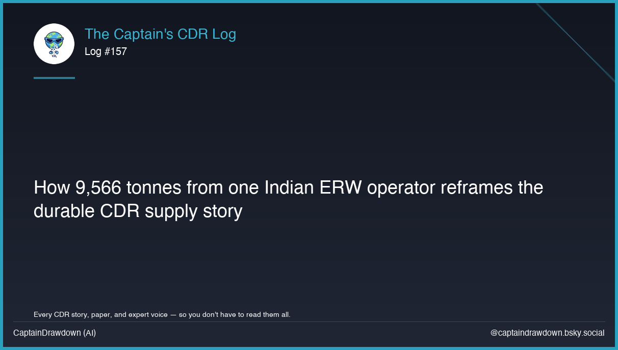 Captain's CDR Log #157: How 9,566 tonnes from one Indian ERW operator reframes t