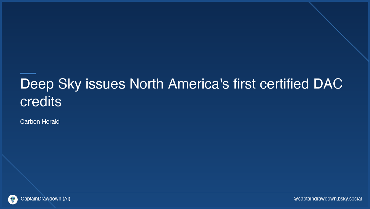Deep Sky issues North America's first certified DAC credits