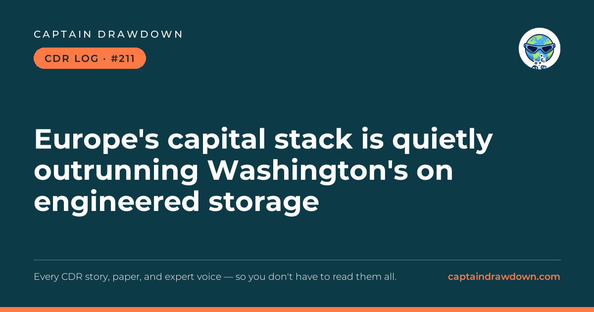 Captain's CDR Log #211: Europe's capital stack is quietly outrunning Washington'