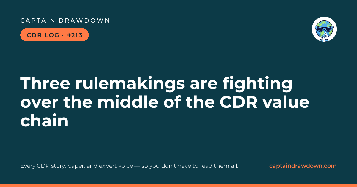 Captain's CDR Log #213: Three rulemakings are fighting over the middle of the CD