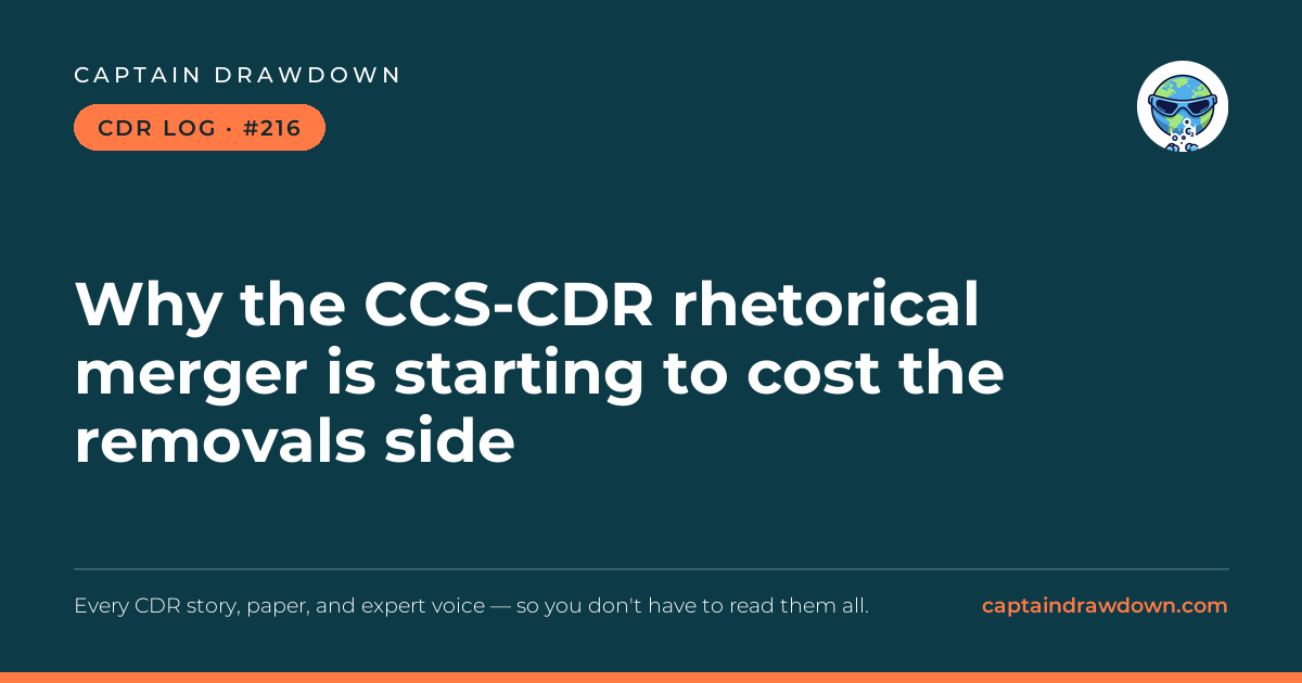 Captain's CDR Log #216: Why the CCS-CDR rhetorical merger is starting to cost th