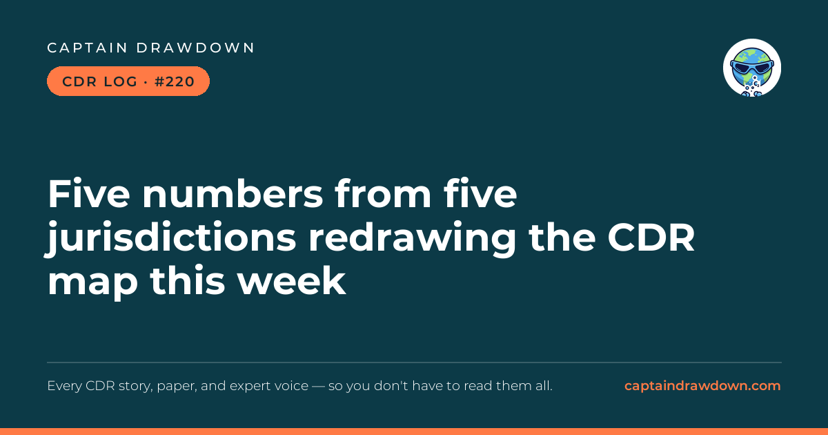 Captain's CDR Log #220: Five numbers from five jurisdictions redrawing the CDR m