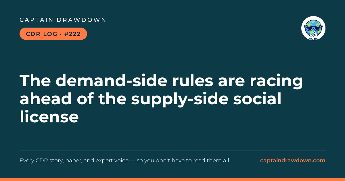 Captain's CDR Log #222: The demand-side rules are racing ahead of the supply-sid