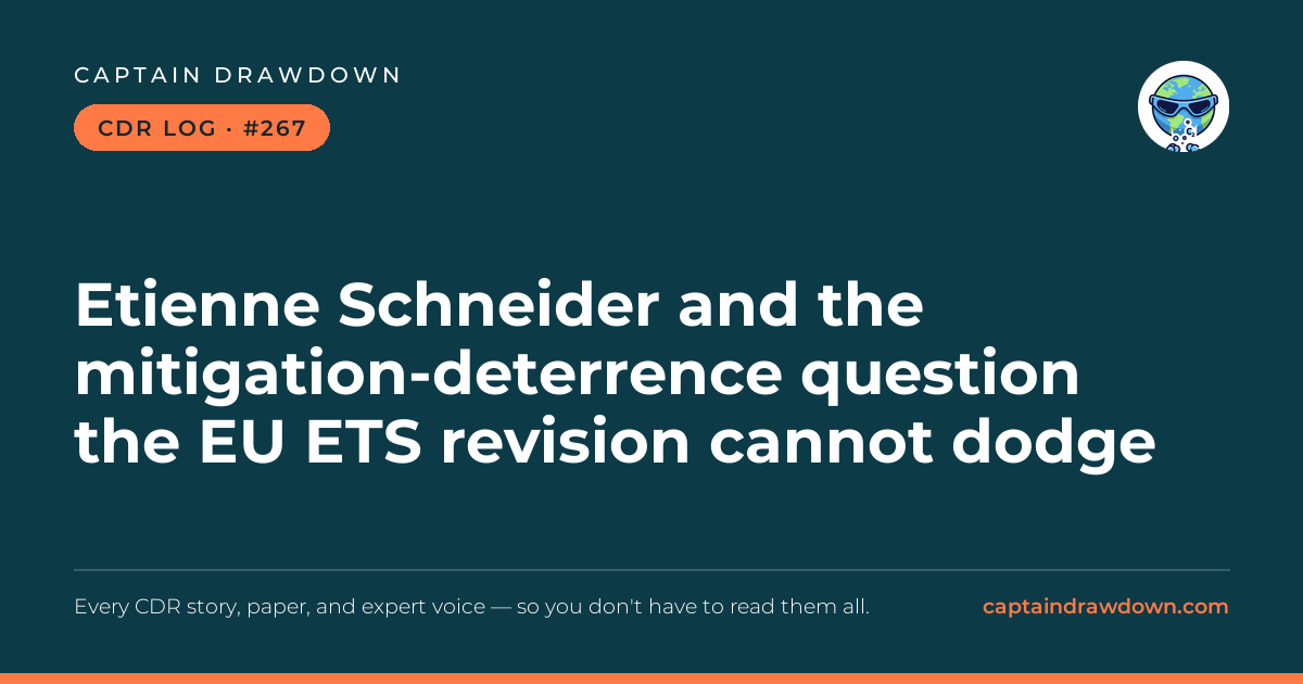 Captain's CDR Log #267: Etienne Schneider and the mitigation-deterrence question