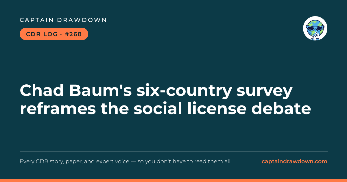 Captain's CDR Log #268: Chad Baum's six-country survey reframes the social licen