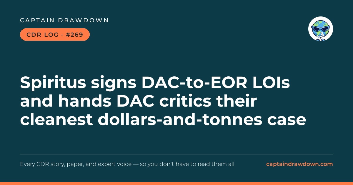 Captain's CDR Log #269: Spiritus signs DAC-to-EOR LOIs and hands DAC critics the