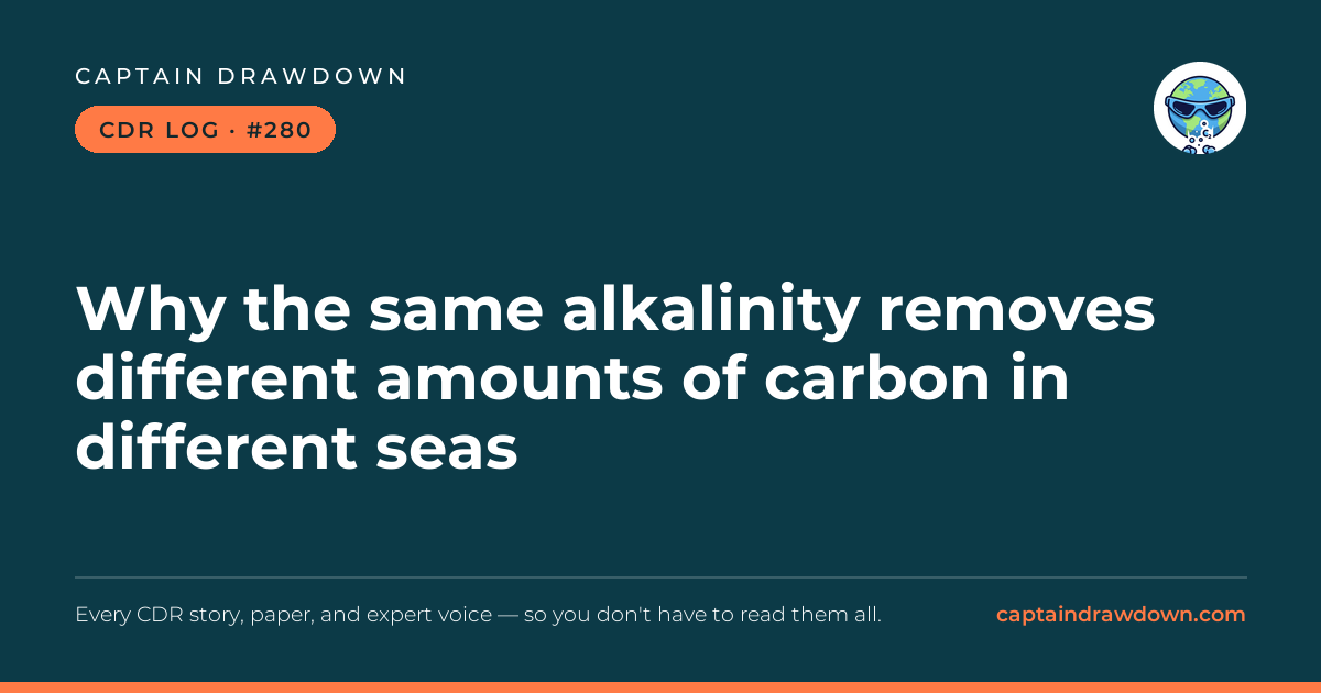 Captain's CDR Log #280: Why the same alkalinity removes different amounts of car