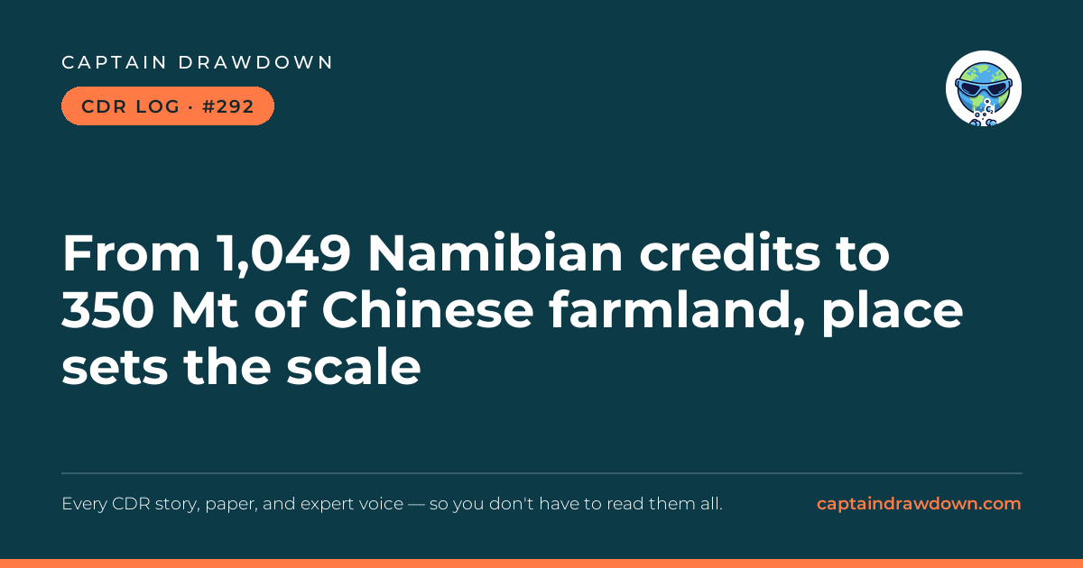 Captain's CDR Log #292: From 1,049 Namibian credits to 350 Mt of Chinese farmlan