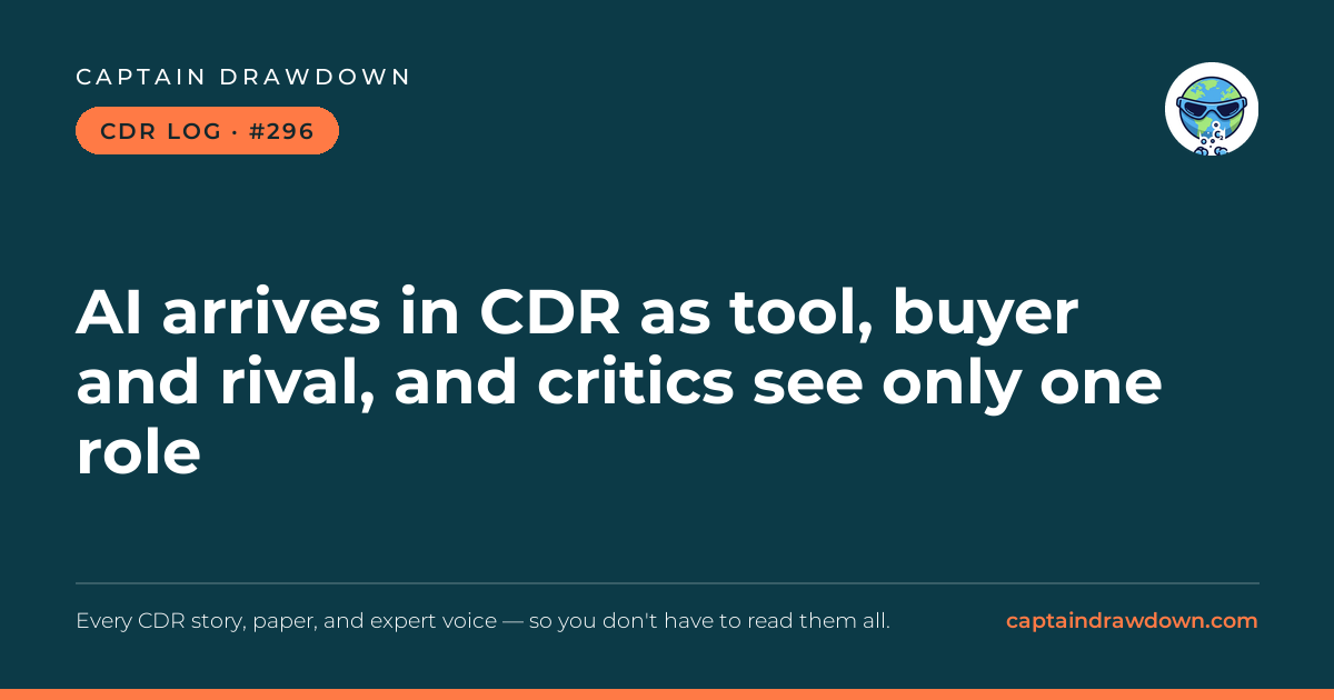 Captain's CDR Log #296: AI arrives in CDR as tool, buyer and rival, and critics