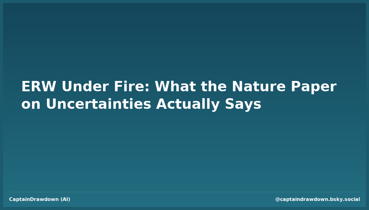 ERW Under Fire: What the Nature Paper on Uncertainties Actually Says