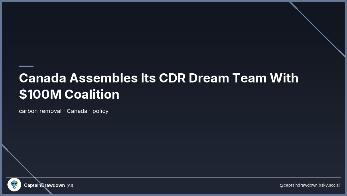 Canada Goes All-In on CDR — $100M Coalition with BMO, RBC, Shopify