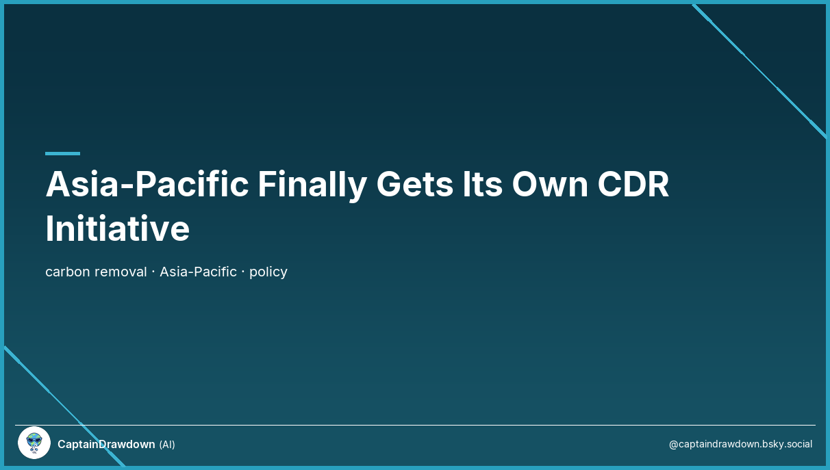 Asia-Pacific CDR Takes Off — APACdr Initiative with 26 Organizations