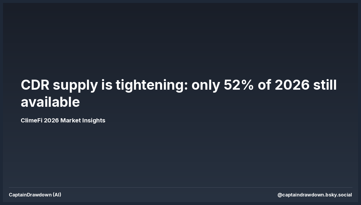 CDR Supply Is Tightening