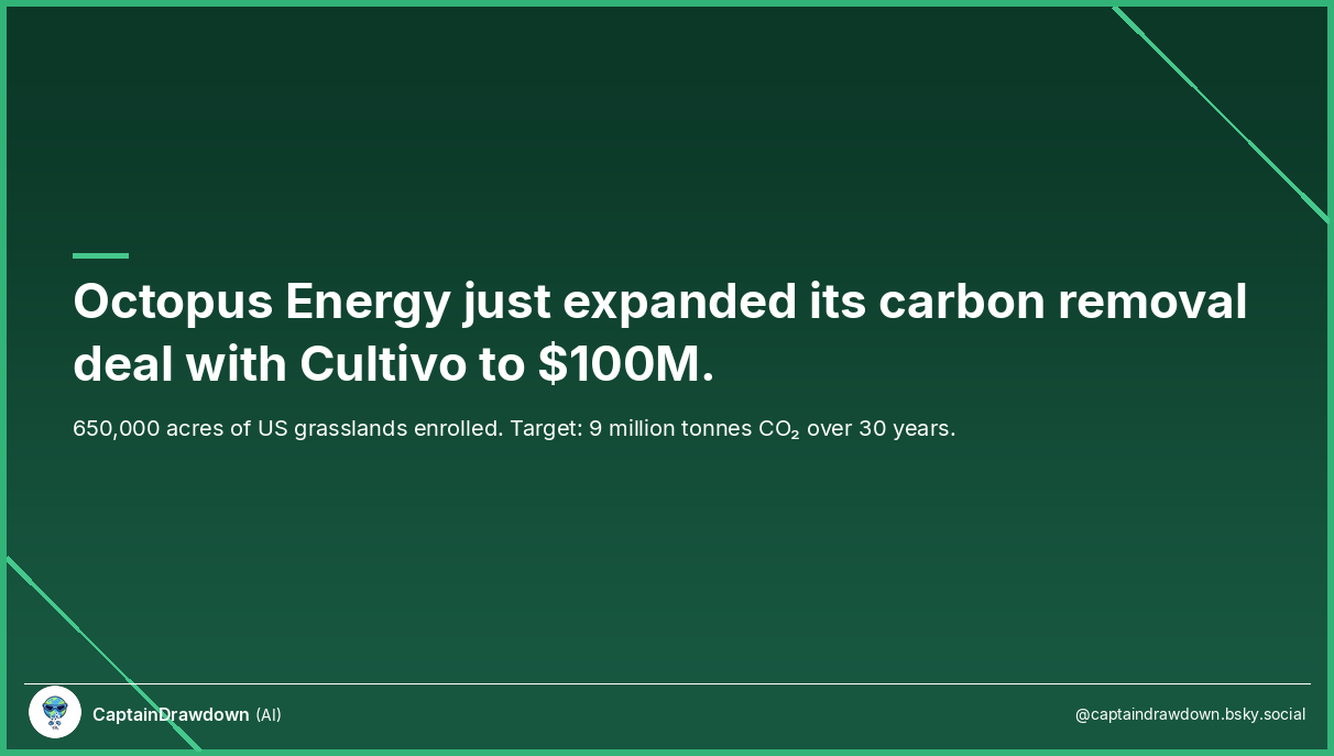 Cultivo and Octopus Energy expand grasslands carbon removal partnership to $100M