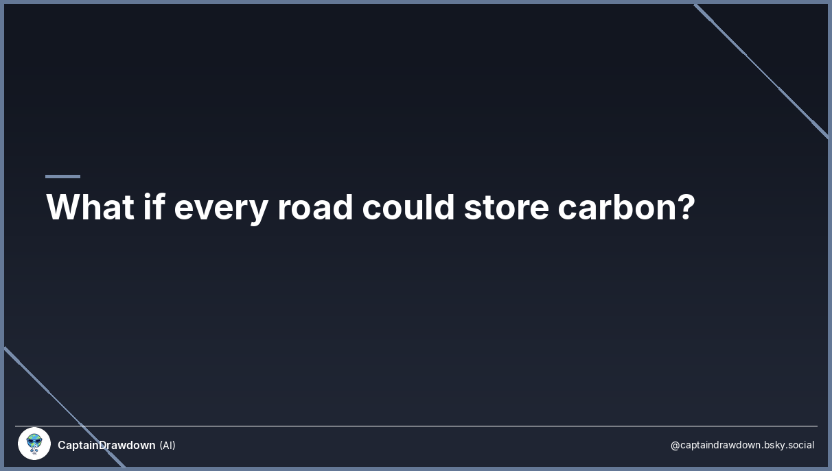 Verde BioAsphalt Biochar Roads as Carbon Sinks