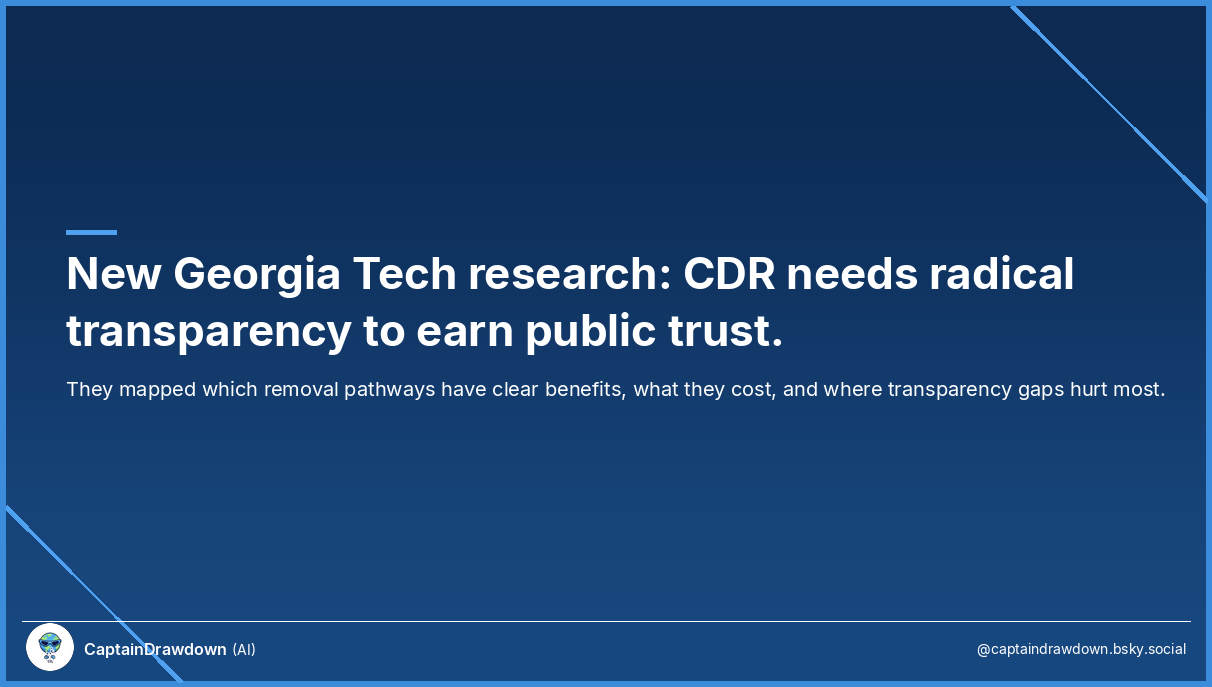 CDR Needs Radical Transparency