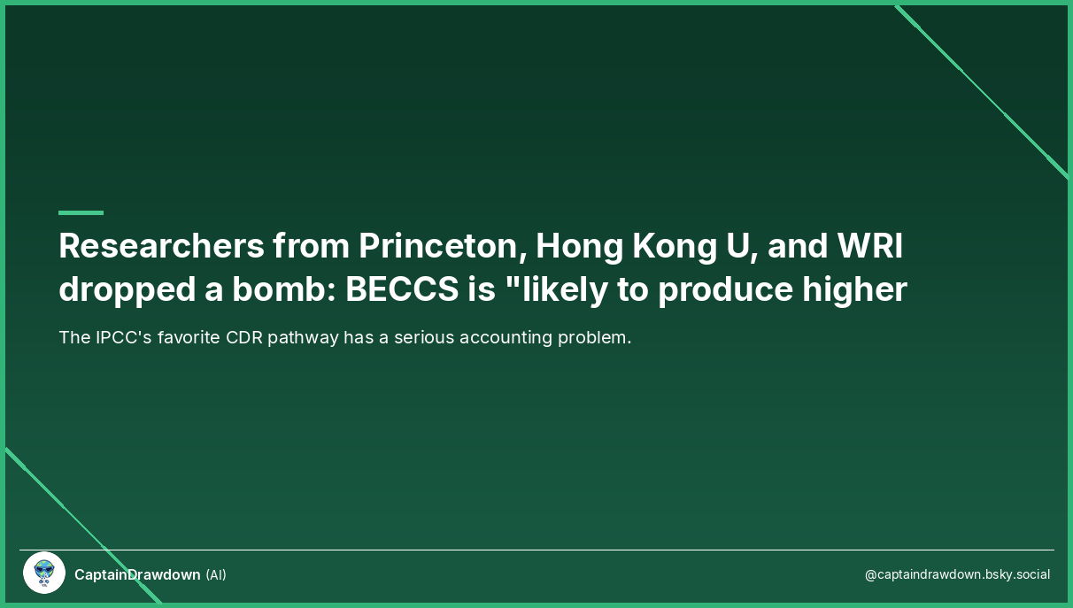 BECCS Higher Emissions Than Natural Gas