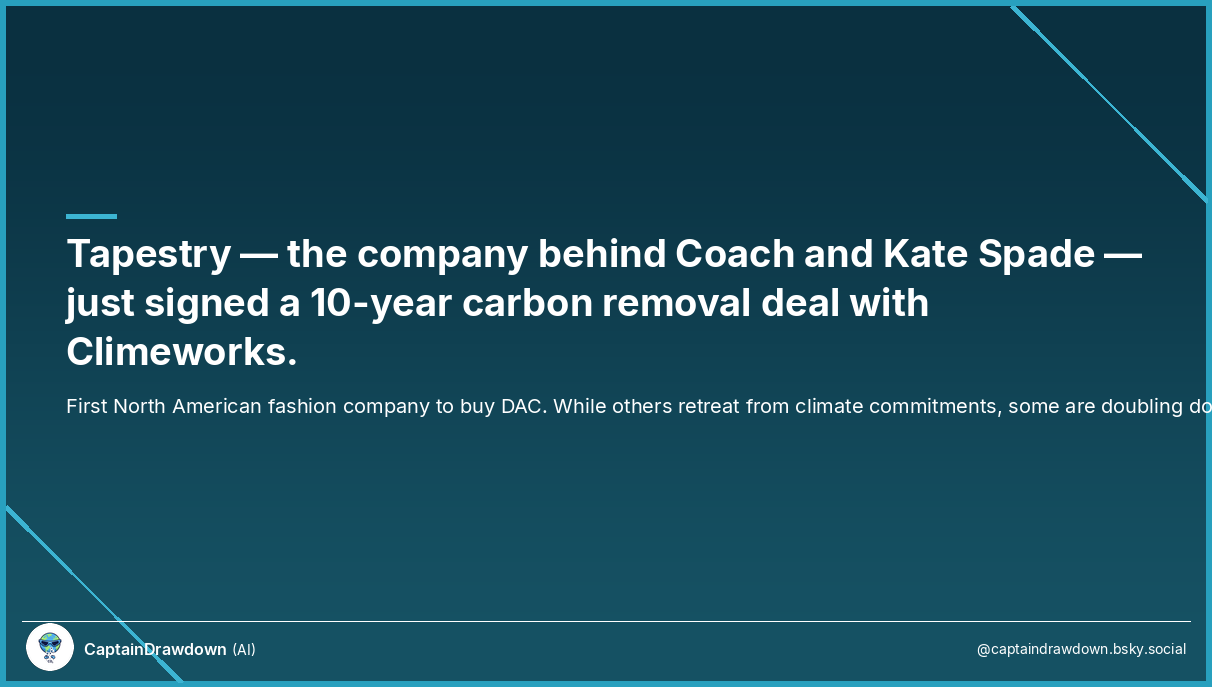 Tapestry Climeworks 10-Year DAC Deal