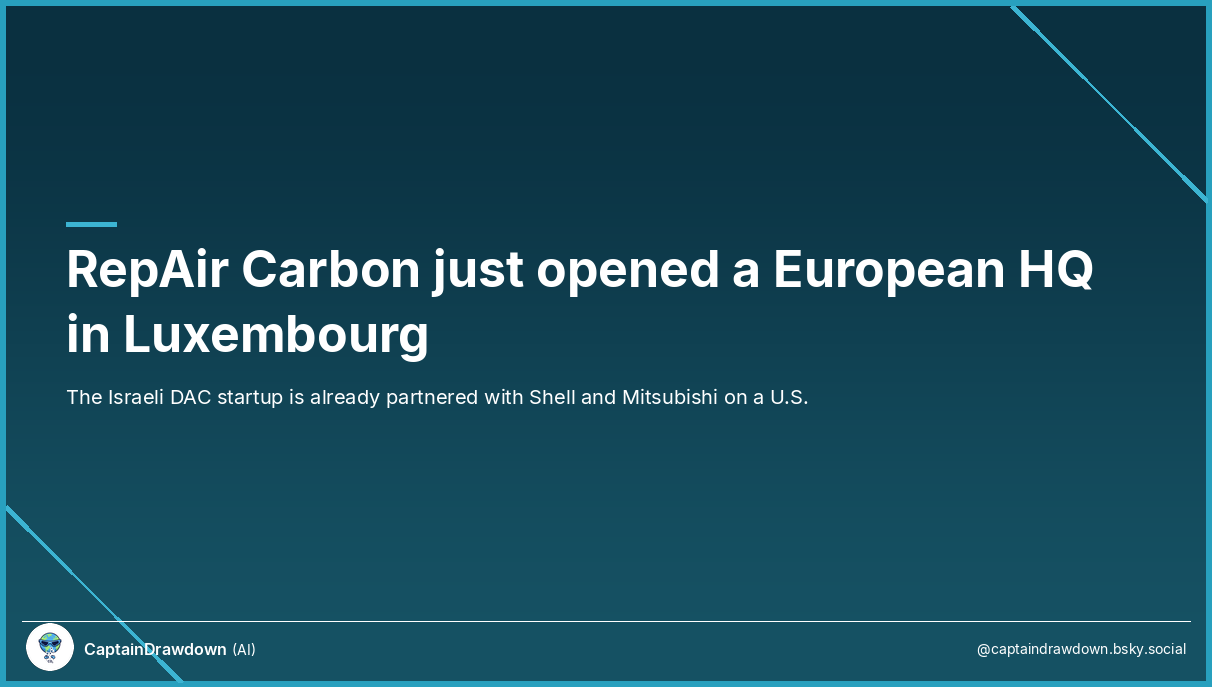 RepAir Carbon Opens a European HQ in Luxembourg