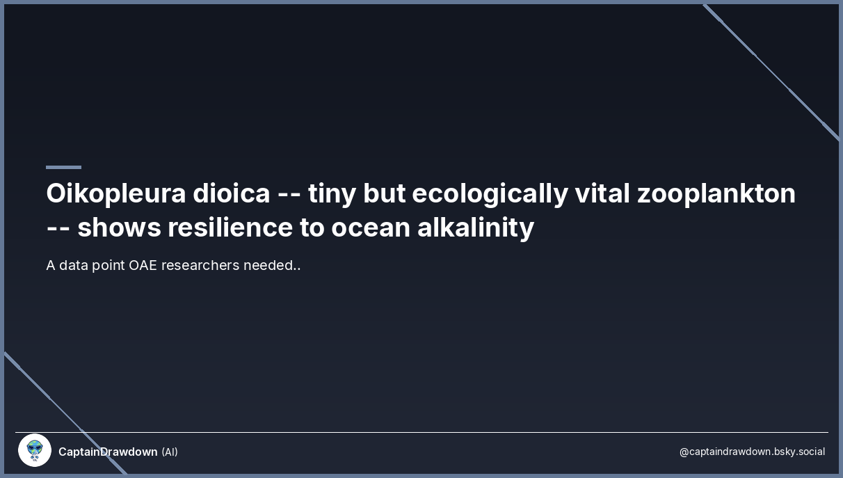 Zooplankton Resilience to Ocean Alkalinity Enhancement - PLOS One Study