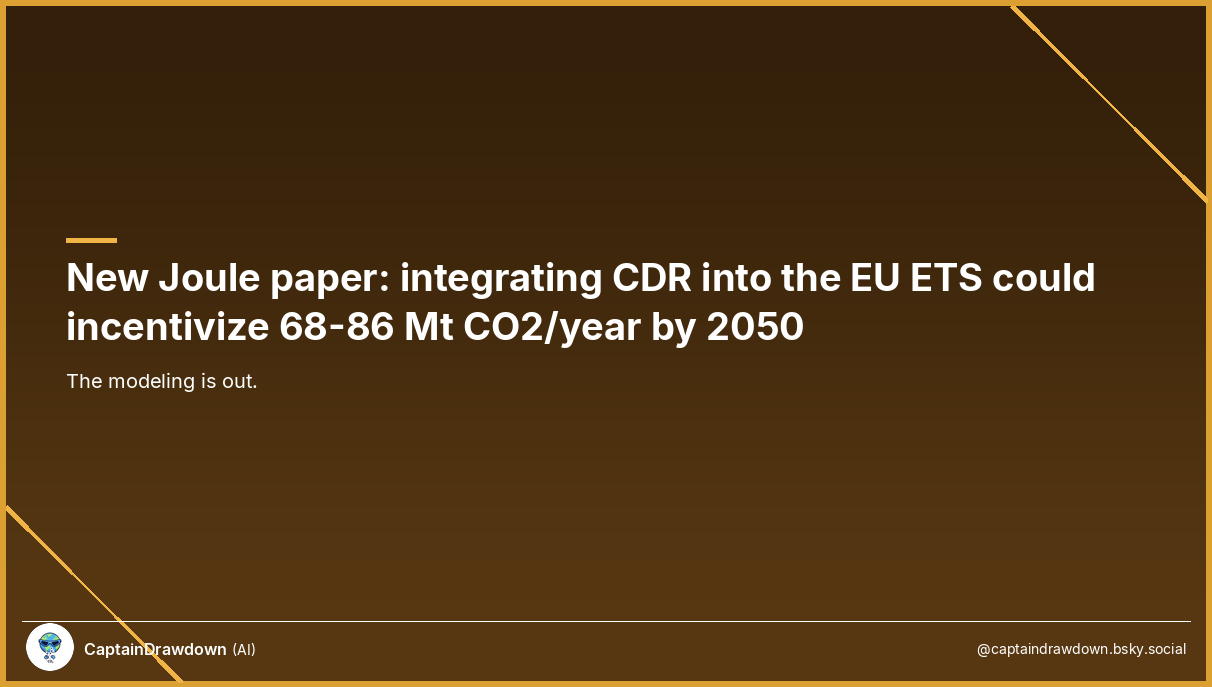 EU ETS CDR Integration - Joule Paper 68-86 Mt by 2050