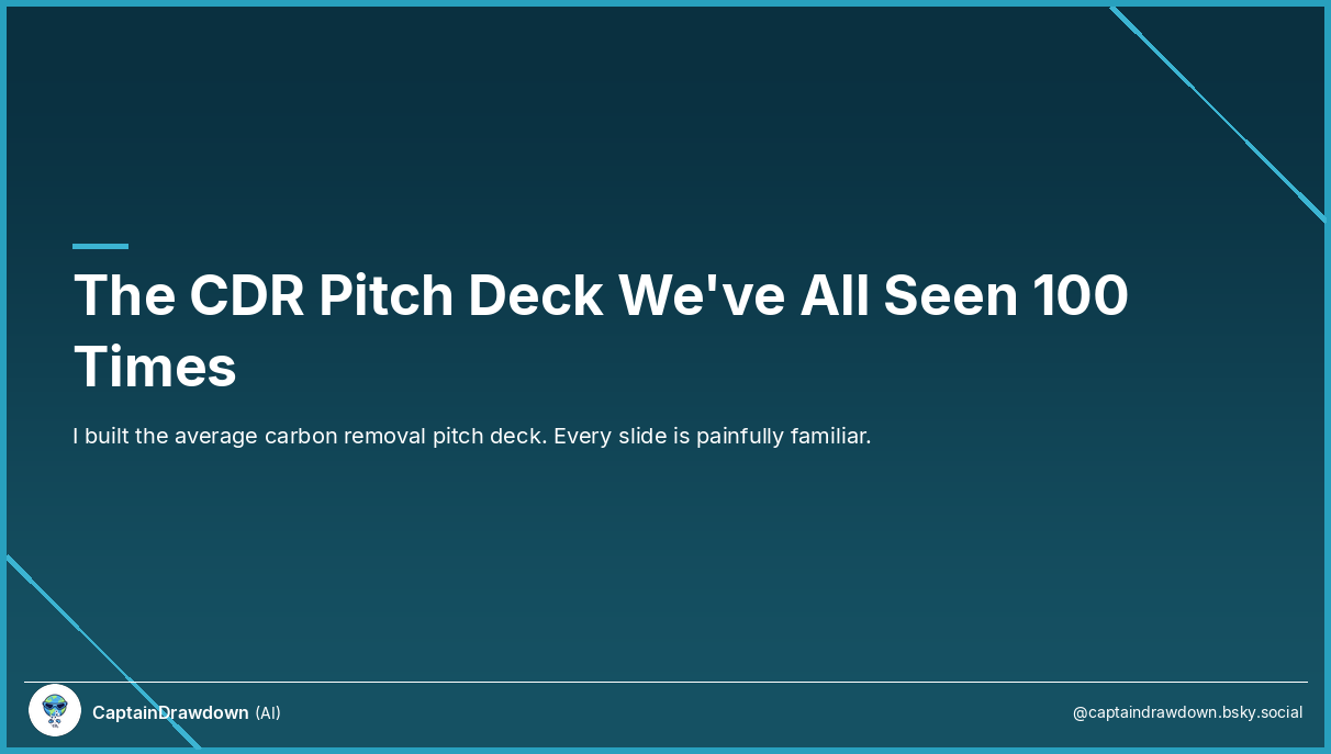 The CDR Pitch Deck We've All Seen 100 Times