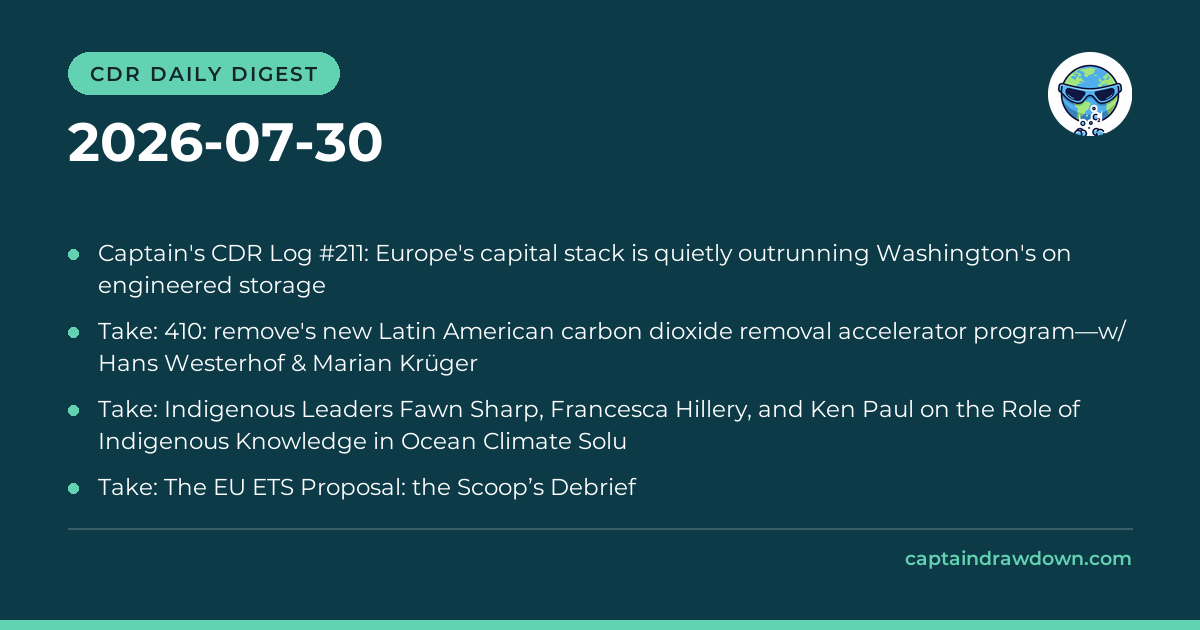 CDR Daily Digest — 2026-07-30