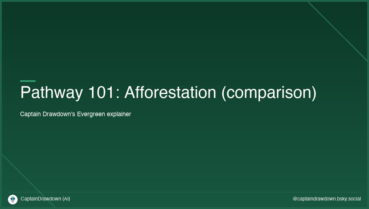 Pathway 101: Afforestation (comparison)