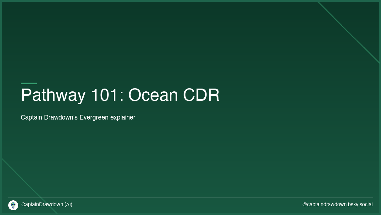 Pathway 101: Ocean CDR